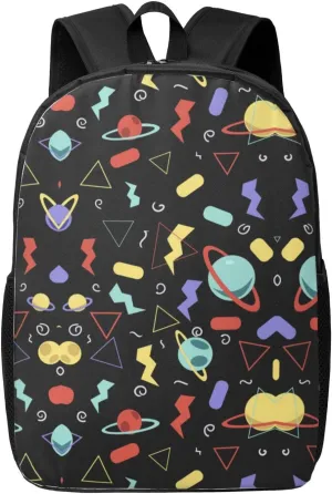 Arcade Carpet 17 Inch Double Shoulder Backpack Laptop Daypack Travel Bag Laptop Tablet Backpack For Travel Hiking Work Outdoor pattern38