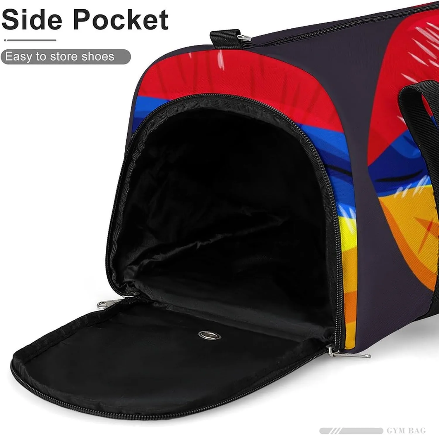 Armenian Flag Lips Gym Bag for Women Men Lightweight Duffel with Shoe Compartment Weekender