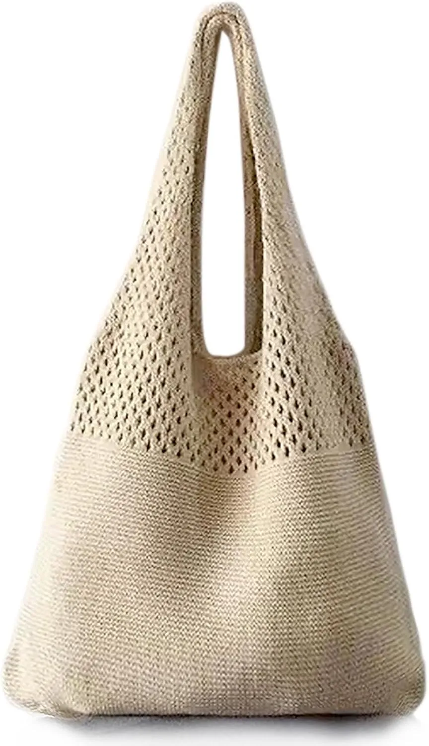 Aroghehiz Beach Bags for Women Crochet Tote Bag Summer Vacation Aesthetic Tote Knit Bag