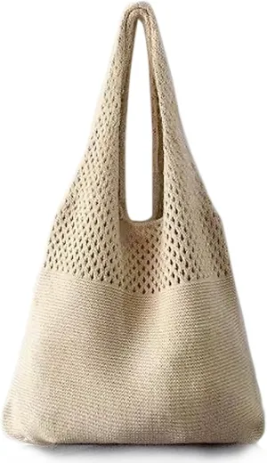 Aroghehiz Beach Bags for Women Crochet Tote Bag Summer Vacation Aesthetic Tote Knit Bag