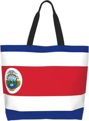 ASYG Cute Flag Tote Bag for Women and Men Reusable Shoulder Bags for Gym, Shopping, Beach,Travel