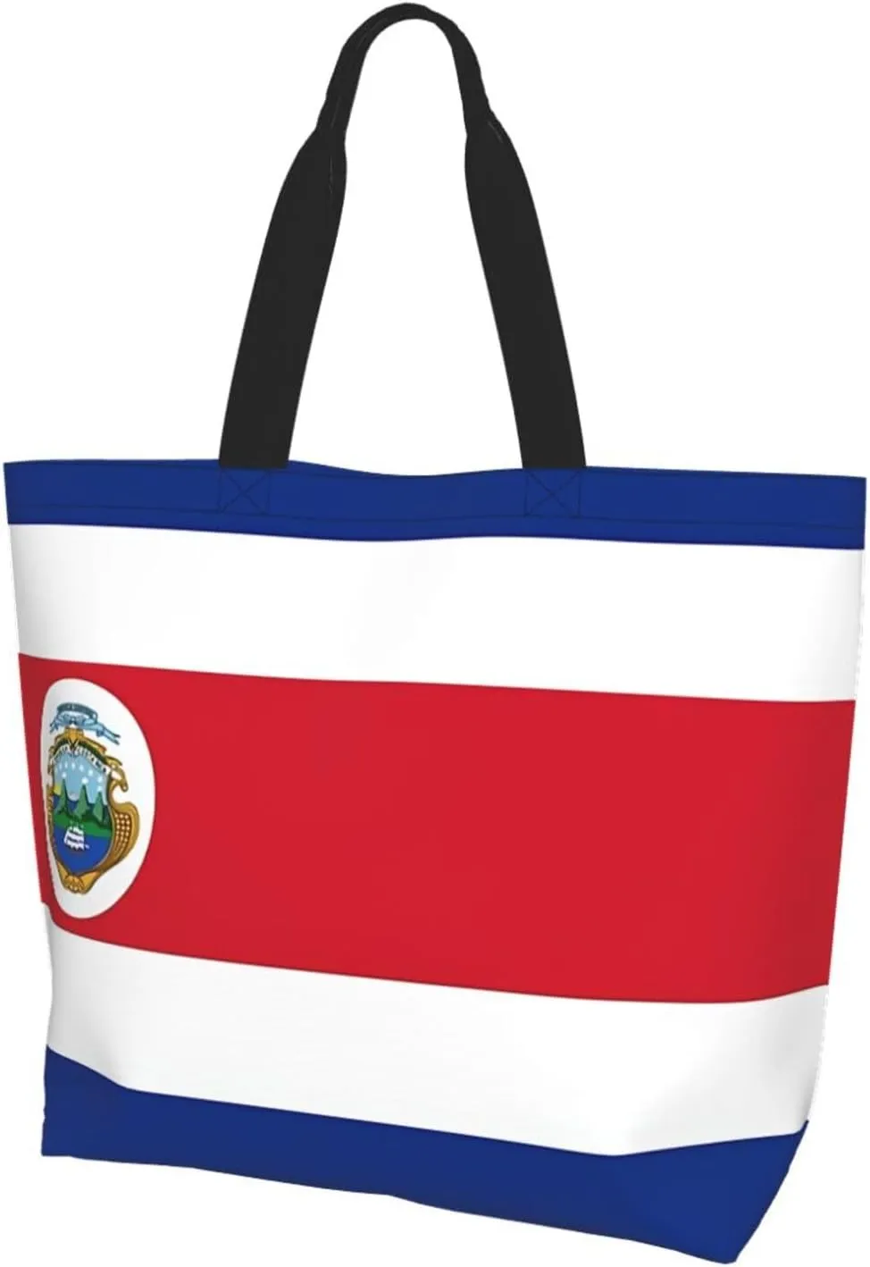 ASYG Cute Flag Tote Bag for Women and Men Reusable Shoulder Bags for Gym, Shopping, Beach,Travel