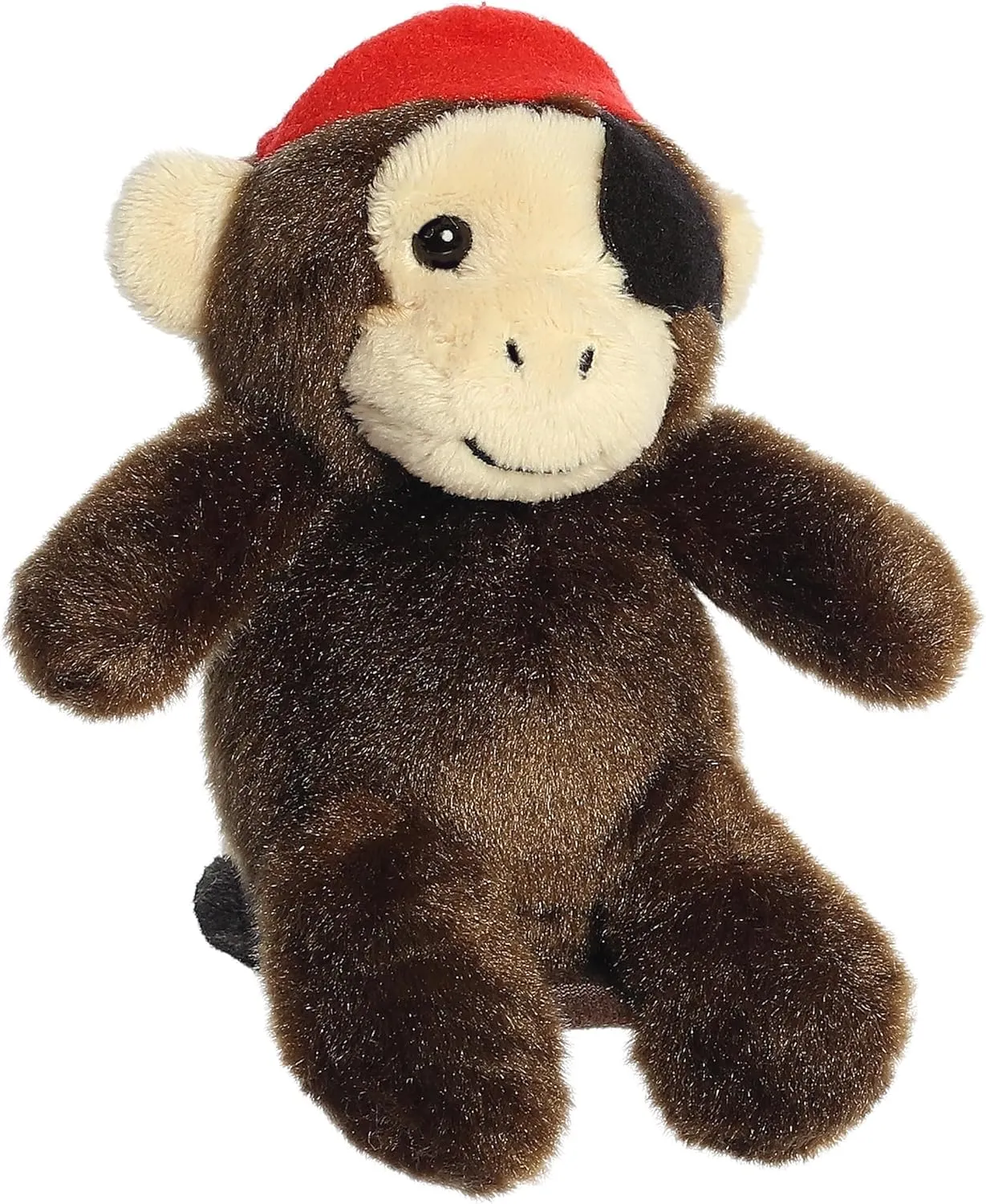 Aurora® Adorable Shoulderkins™ Cheeky Buccaneer Monkey™ Stuffed Animal - Adorable Buddy That Can Go Everywhere with You - Perfect for Kids 3  Years and Costumes - Brown 5 Inches