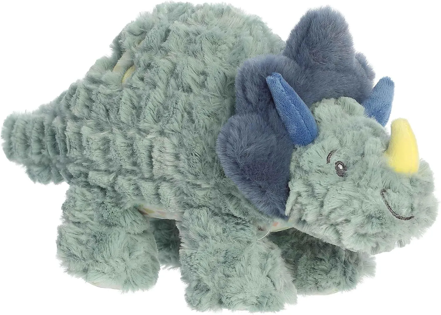 Aurora® Adorable Softiesaurus™ Traci Triceratops™ Baby Stuffed Animal - Soft & Cuddly Toy for Bedtime Comfort - Perfect for Nursery Decor, Playtime, and Gifts - Green 12 Inches
