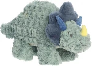 Aurora® Adorable Softiesaurus™ Traci Triceratops™ Baby Stuffed Animal - Soft & Cuddly Toy for Bedtime Comfort - Perfect for Nursery Decor, Playtime, and Gifts - Green 12 Inches