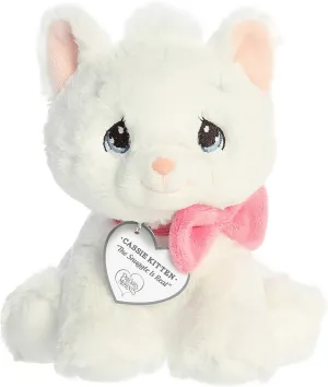 Aurora® Inspirational Precious Moments™ Cassie Kitten Stuffed Animal - Cherished Memories - Enduring Comfort - White 8.5 Inches