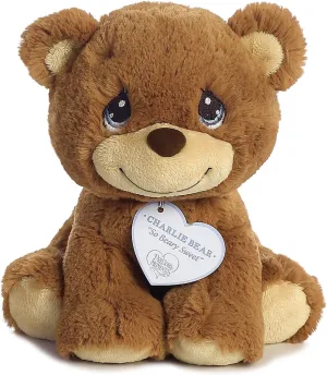 Aurora® Inspirational Precious Moments™ Charlie Bear Stuffed Animal - Cherished Memories - Enduring Comfort - Brown 8.5 Inches