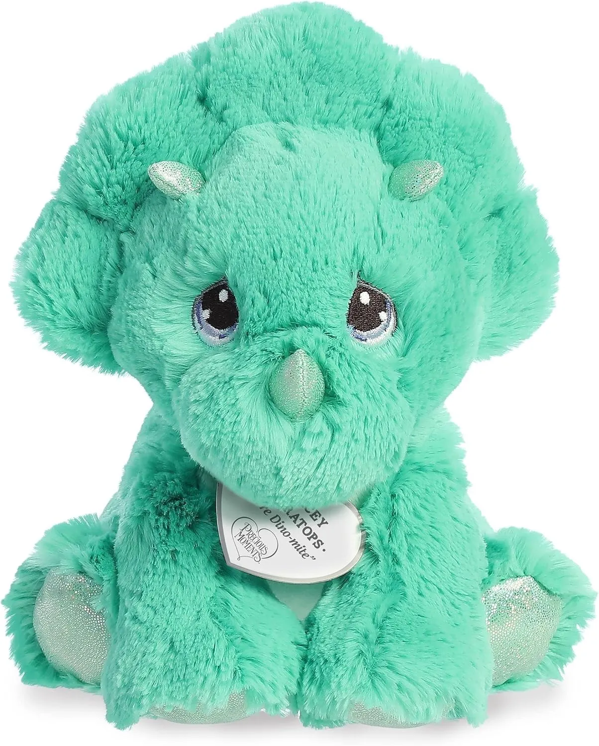 Aurora® Inspirational Precious Moments™ Tracey Triceratops Stuffed Animal - Cherished Memories - Enduring Comfort - Green 8.5 Inches
