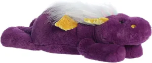Aurora® Laid-Back Snoozles™ Purple Dragon Stuffed Animal - Cuddly Comfort - Imaginative Playtime - Purple 17 Inches
