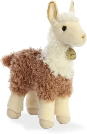 Aurora® Realistic Miyoni® 2 Tone Llama Stuffed Animal - Lifelike Detail - Cherished Companionship - Brown 12 Inches