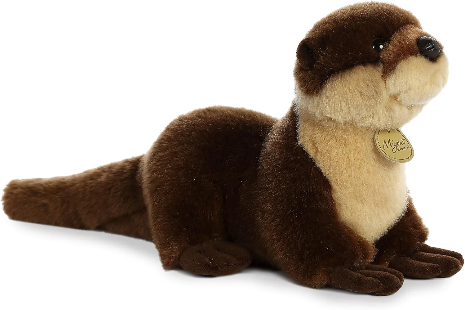 Aurora® Realistic Miyoni® River Otter Stuffed Animal - Lifelike Detail - Cherished Companionship - Brown 11 Inches