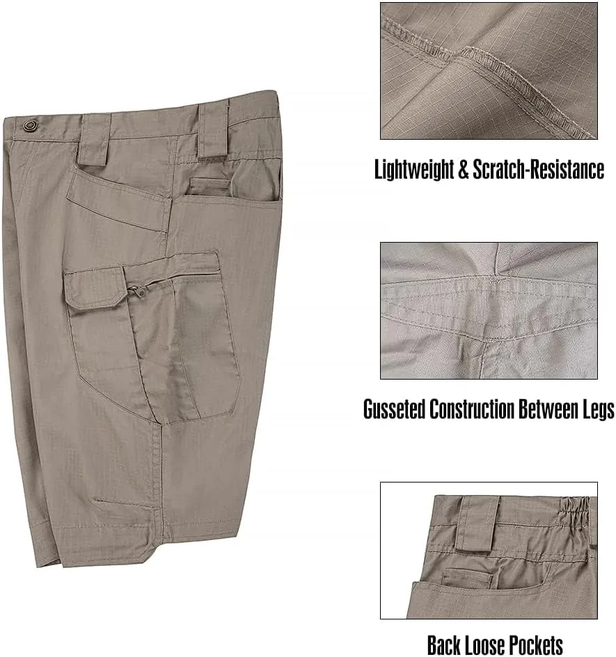 AUTIWITUA Men's Waterproof Tactical Shorts Outdoor Lightweight Quick Dry Breathable Hiking Fishing Cargo Shorts