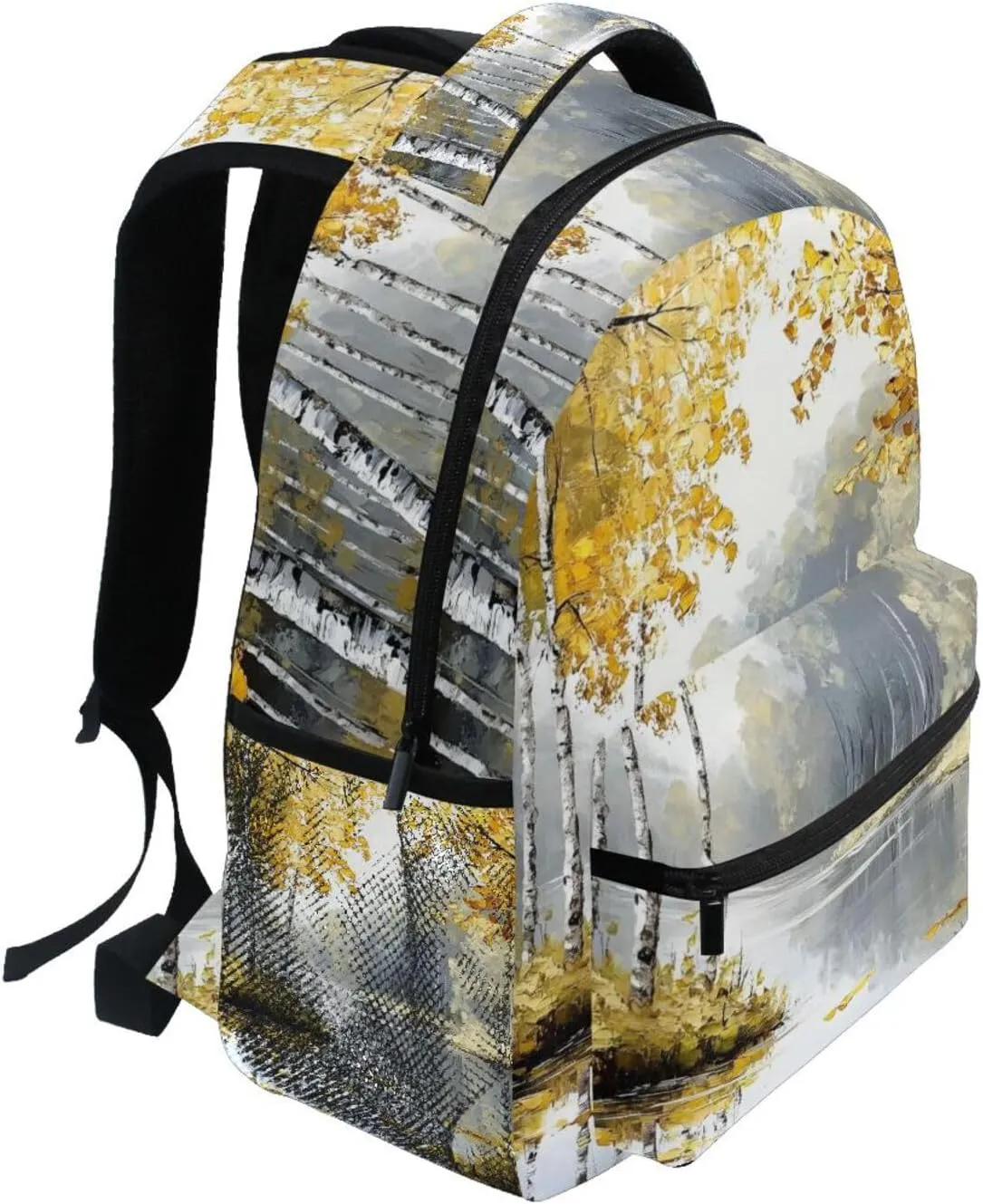 Autumn Birch Tree Landscape Backpack Daypack Shoulder Bag Book Bag Lightweight Back Pack 11.4 ×16 In
