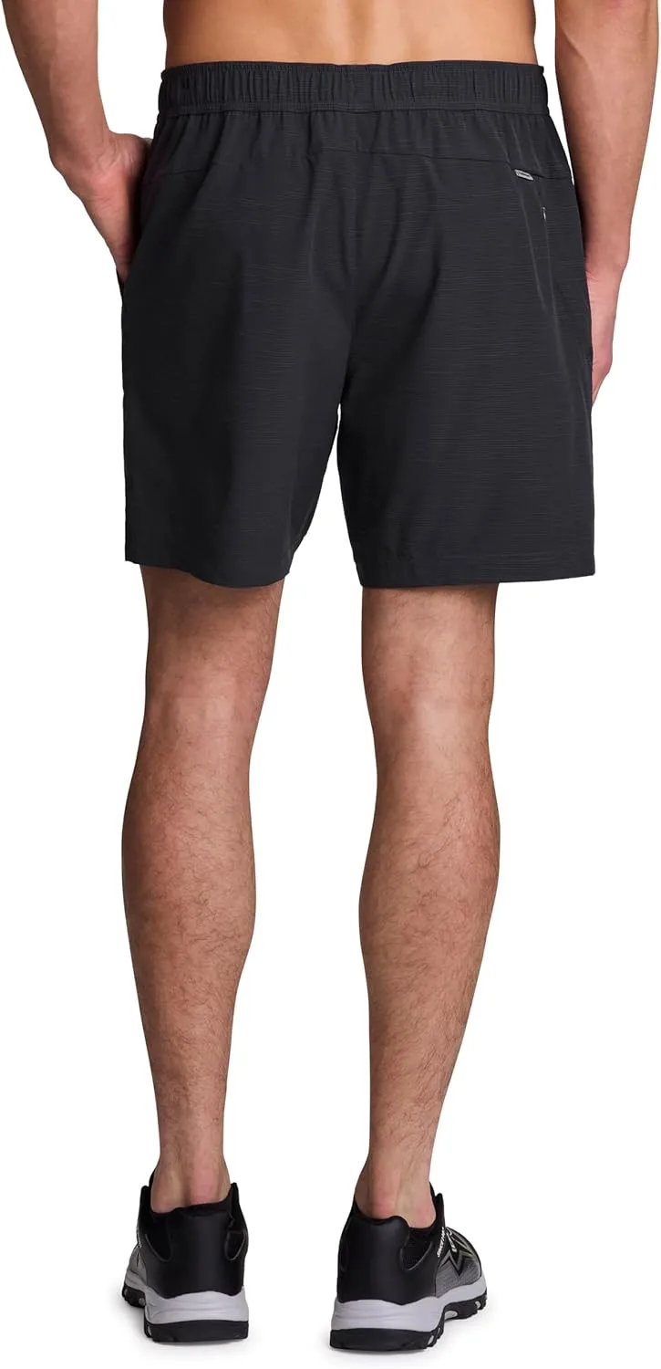 Avalanche Men's Hiking Short 7" Lightweight Woven Shorts with Pockets Elastic Waist Breathable Quick Dry Shorts for Workouts