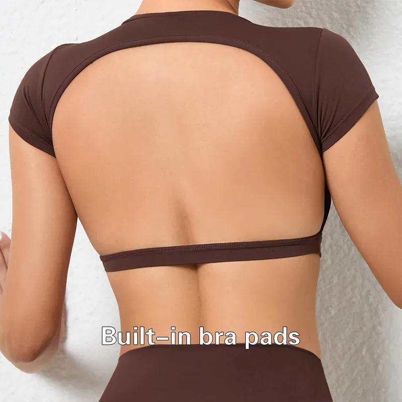 Backless gym top