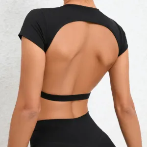 Backless gym top