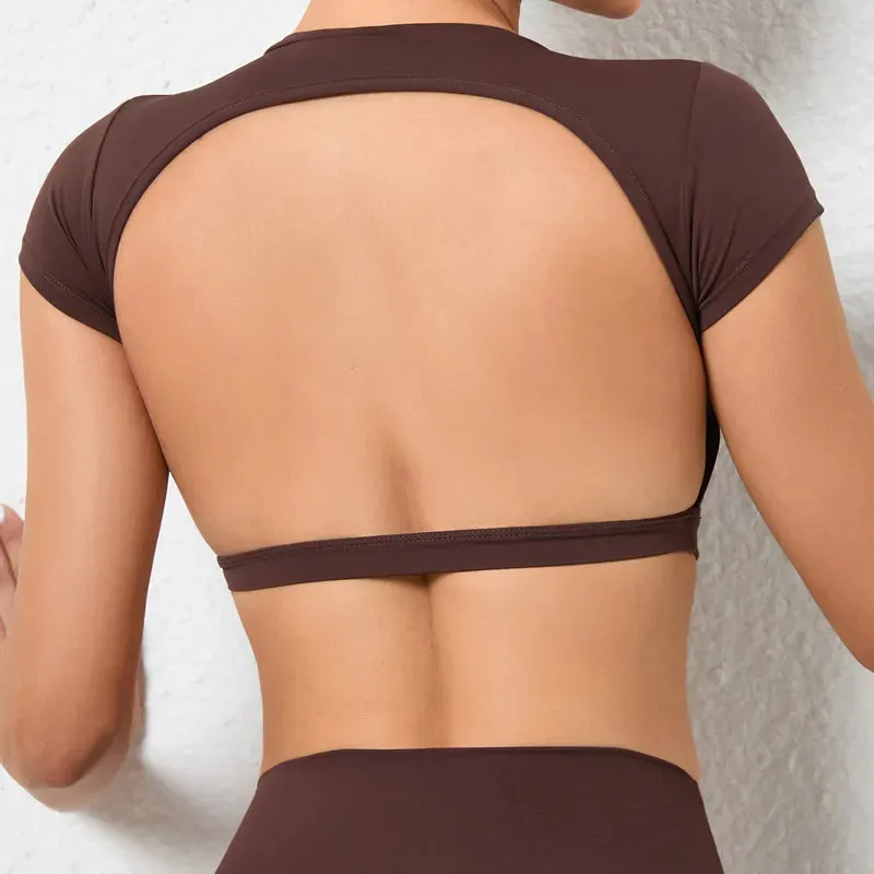 Backless gym top