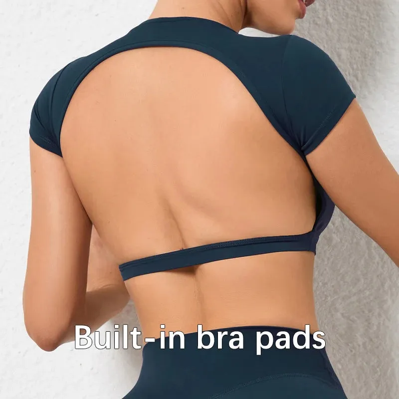 Backless gym top