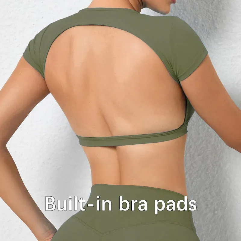 Backless gym top
