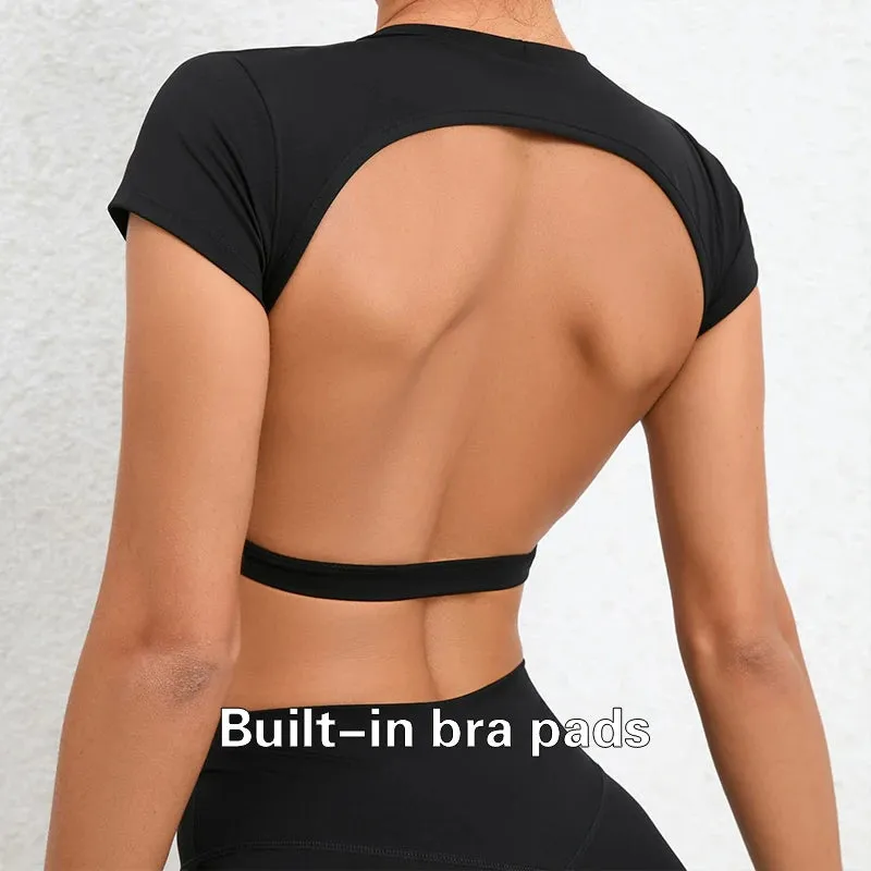 Backless gym top