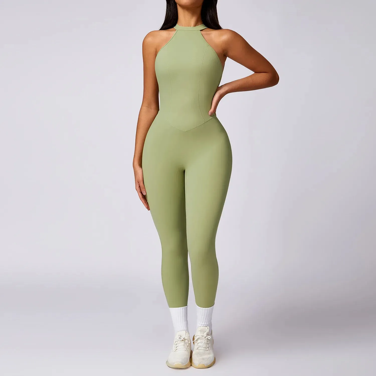 Backless V-Back Jumpsuit