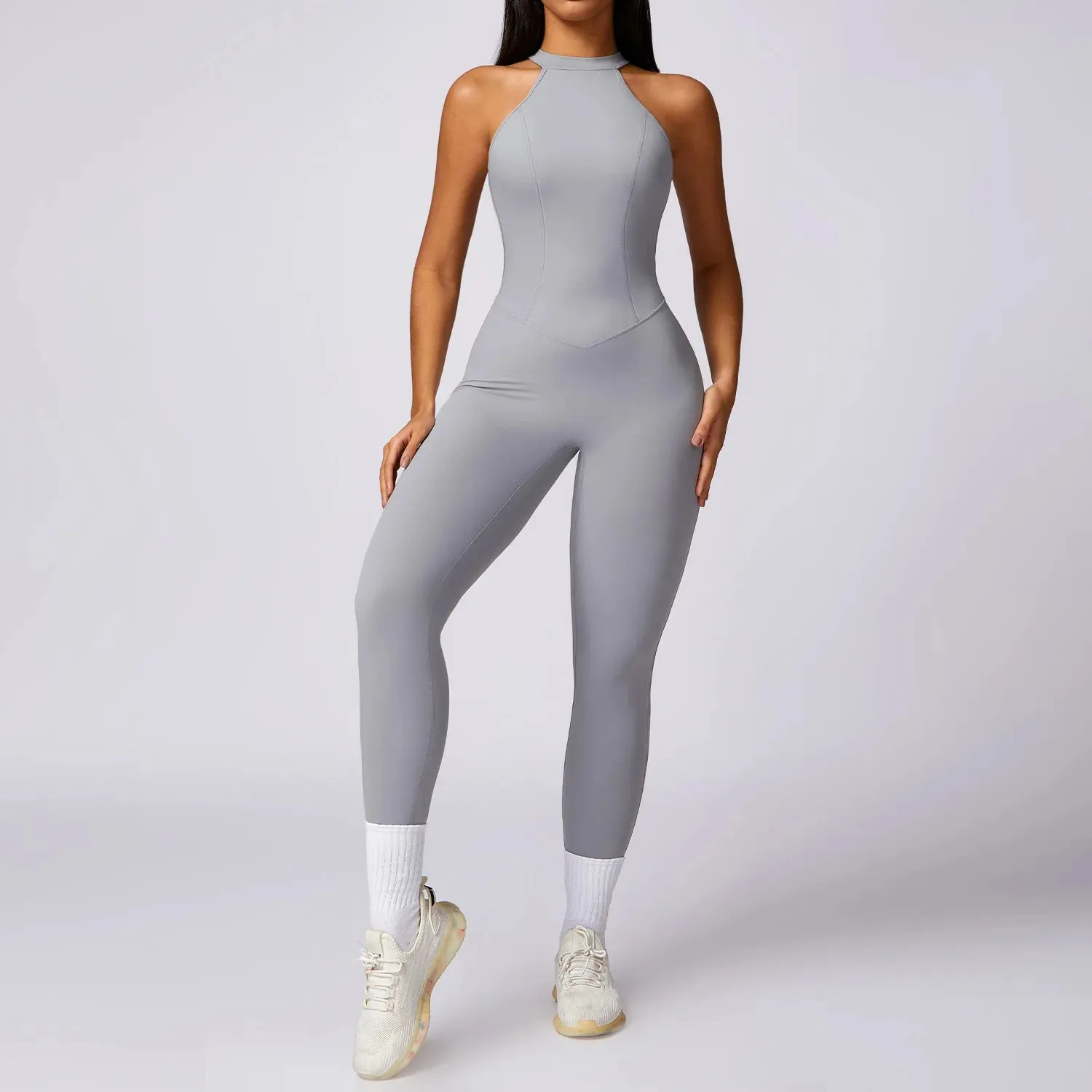 Backless V-Back Jumpsuit