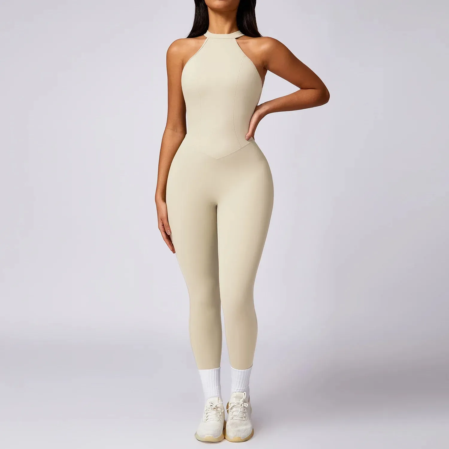 Backless V-Back Jumpsuit