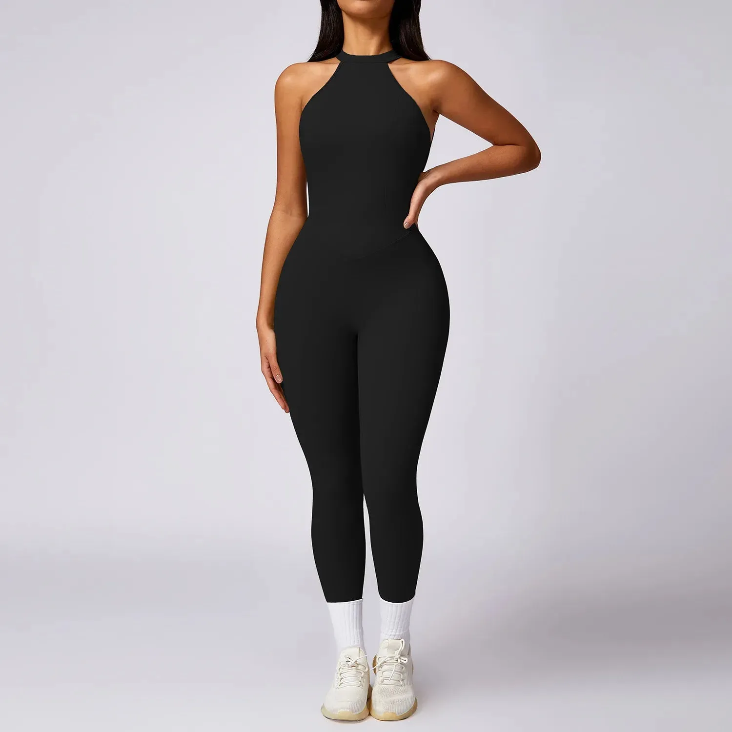 Backless V-Back Jumpsuit