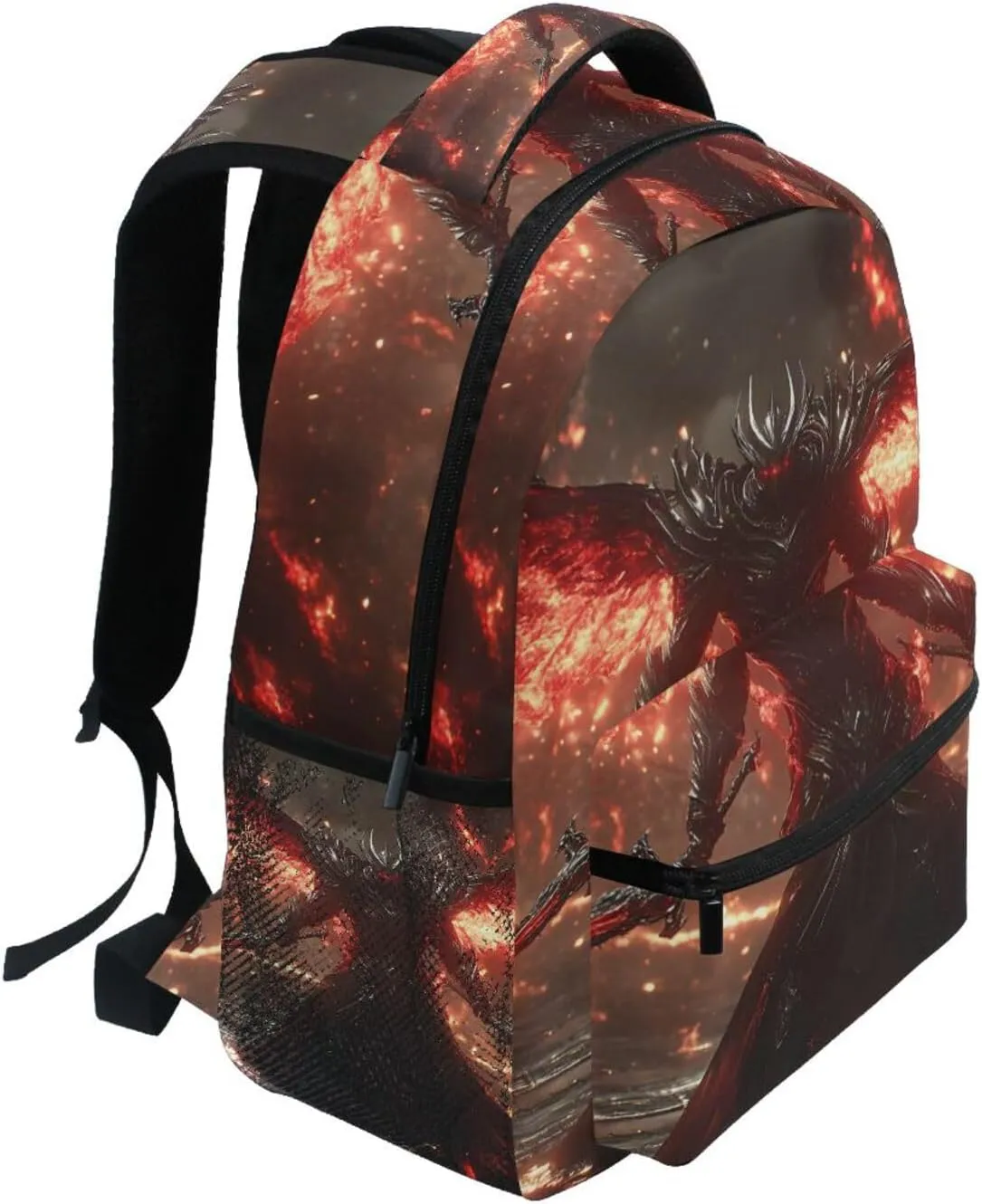 Backpack Archangel Sword Fire Daypack Shoulder Bag Book Bag Lightweight Back Pack 11.4 ×16 In