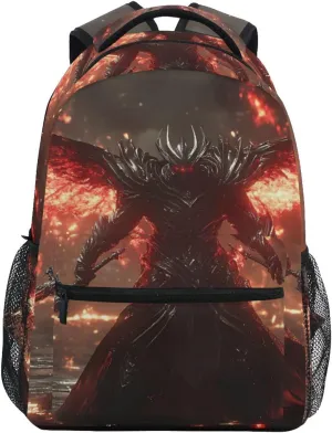 Backpack Archangel Sword Fire Daypack Shoulder Bag Book Bag Lightweight Back Pack 11.4 ×16 In