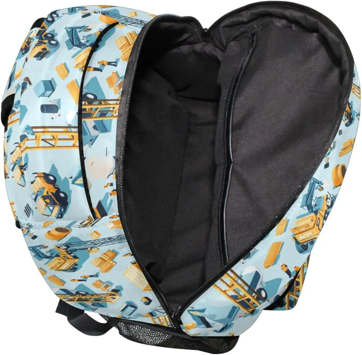 Backpack for Women Men Fashion College School Computer Bag with Chest Strap for Business Work College Travel Trip Construction Scene Dump Truck Grader