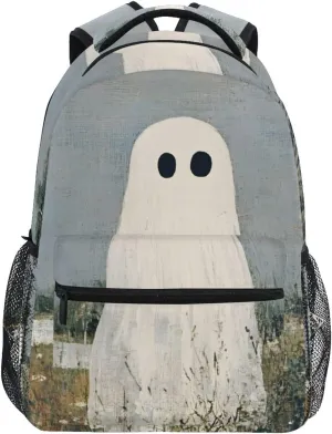 Backpack Gothic Spirit Grassland Halloween Daypack Shoulder Bag Book Bag Lightweight Back Pack 11.4 ×16 In