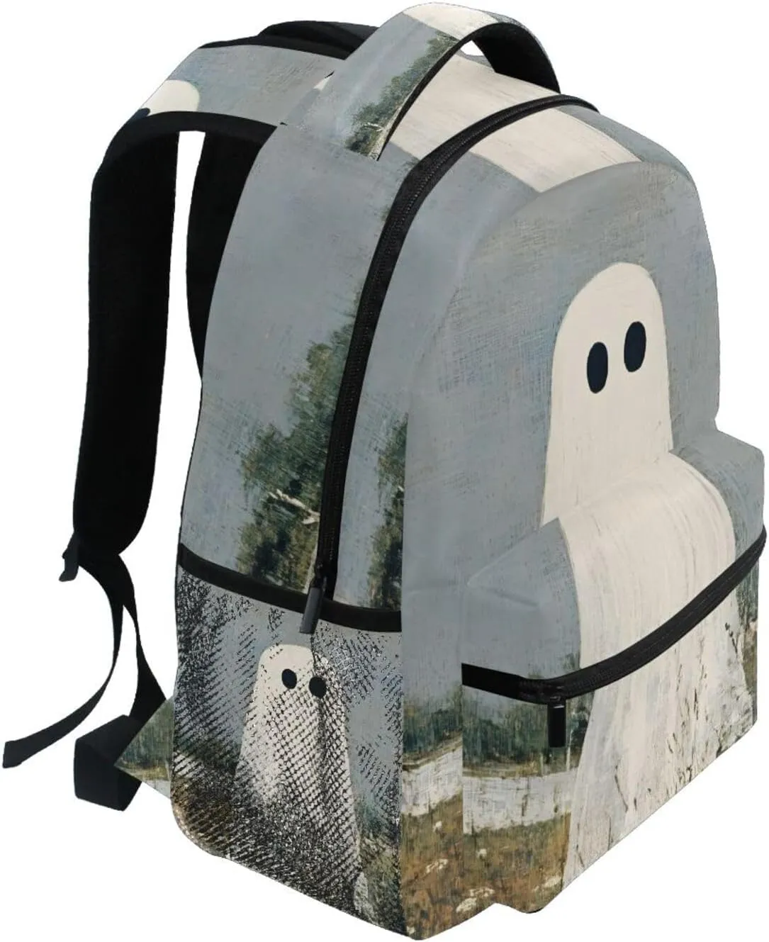 Backpack Gothic Spirit Grassland Halloween Daypack Shoulder Bag Book Bag Lightweight Back Pack 11.4 ×16 In
