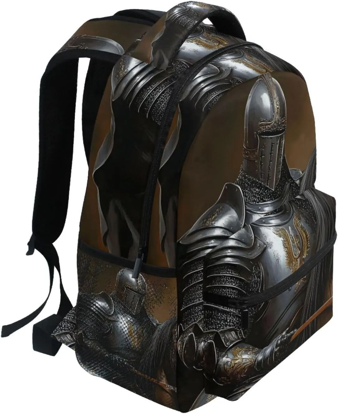 Backpack Knight Horse Armor Daypack Shoulder Bag Book Bag Lightweight Back Pack 11.4 ×16 In