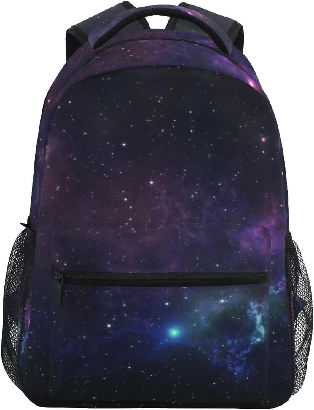 Backpack Space Nebula Purple Daypack Shoulder Bag Book Bag Lightweight Back Pack 11.4 ×16 In