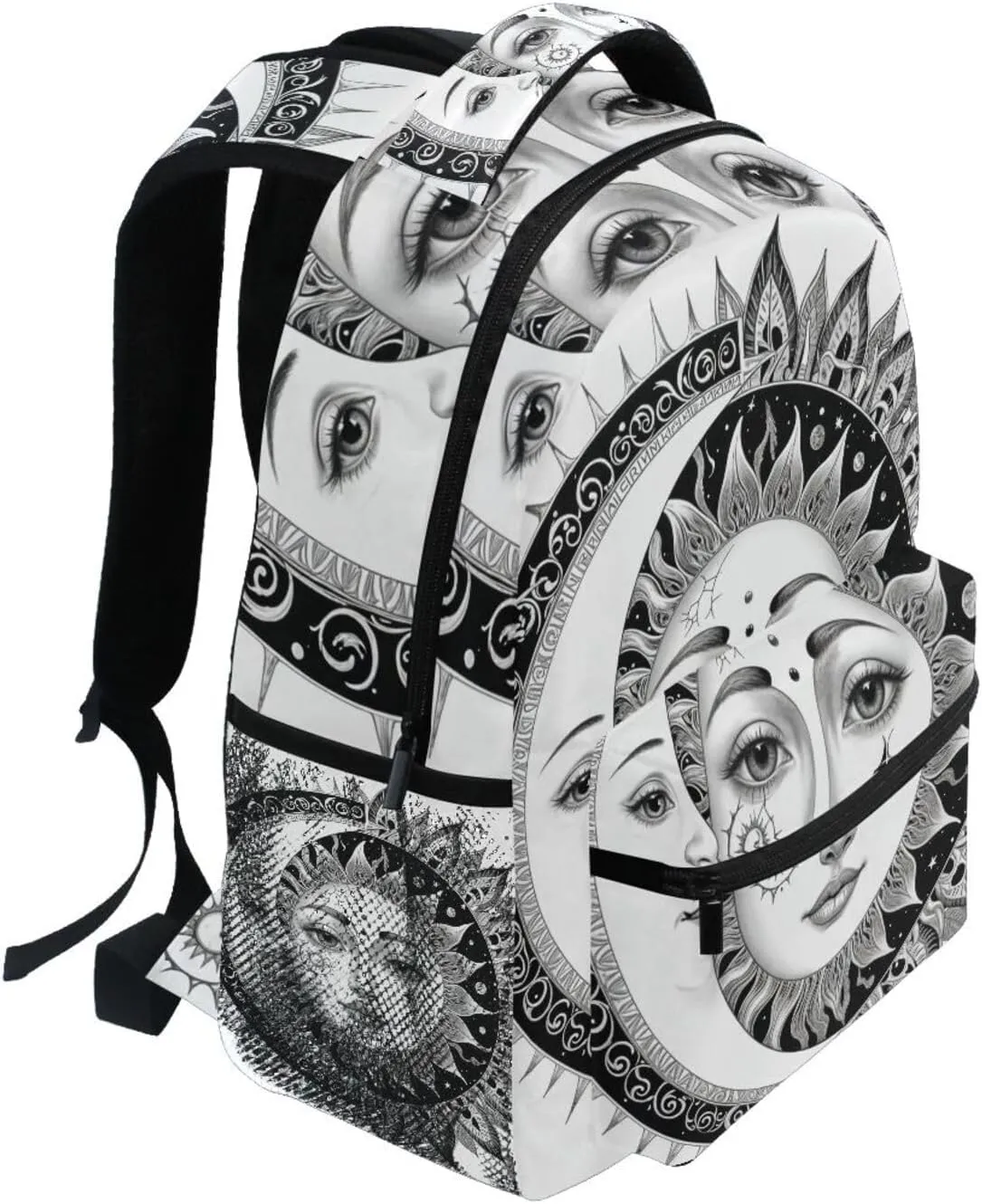 Backpack Symbolic Sun Moon for Women Men Laptop Travel Backpack Book Bag Daypack 12 ×16.9 In