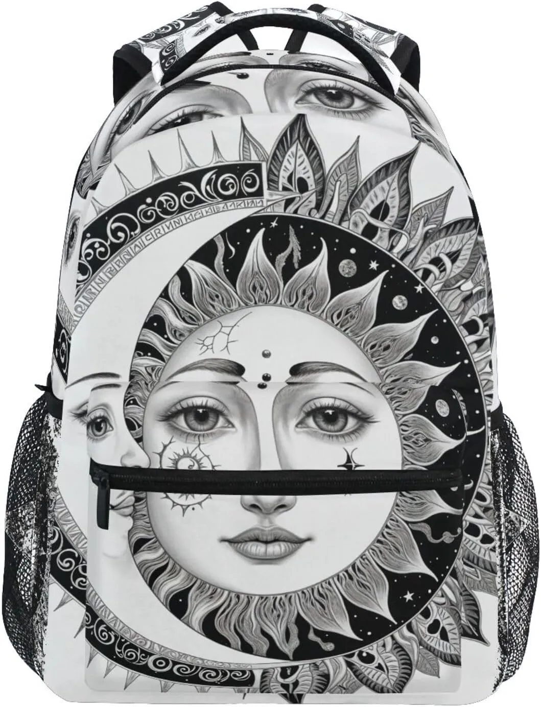 Backpack Symbolic Sun Moon for Women Men Laptop Travel Backpack Book Bag Daypack 12 ×16.9 In