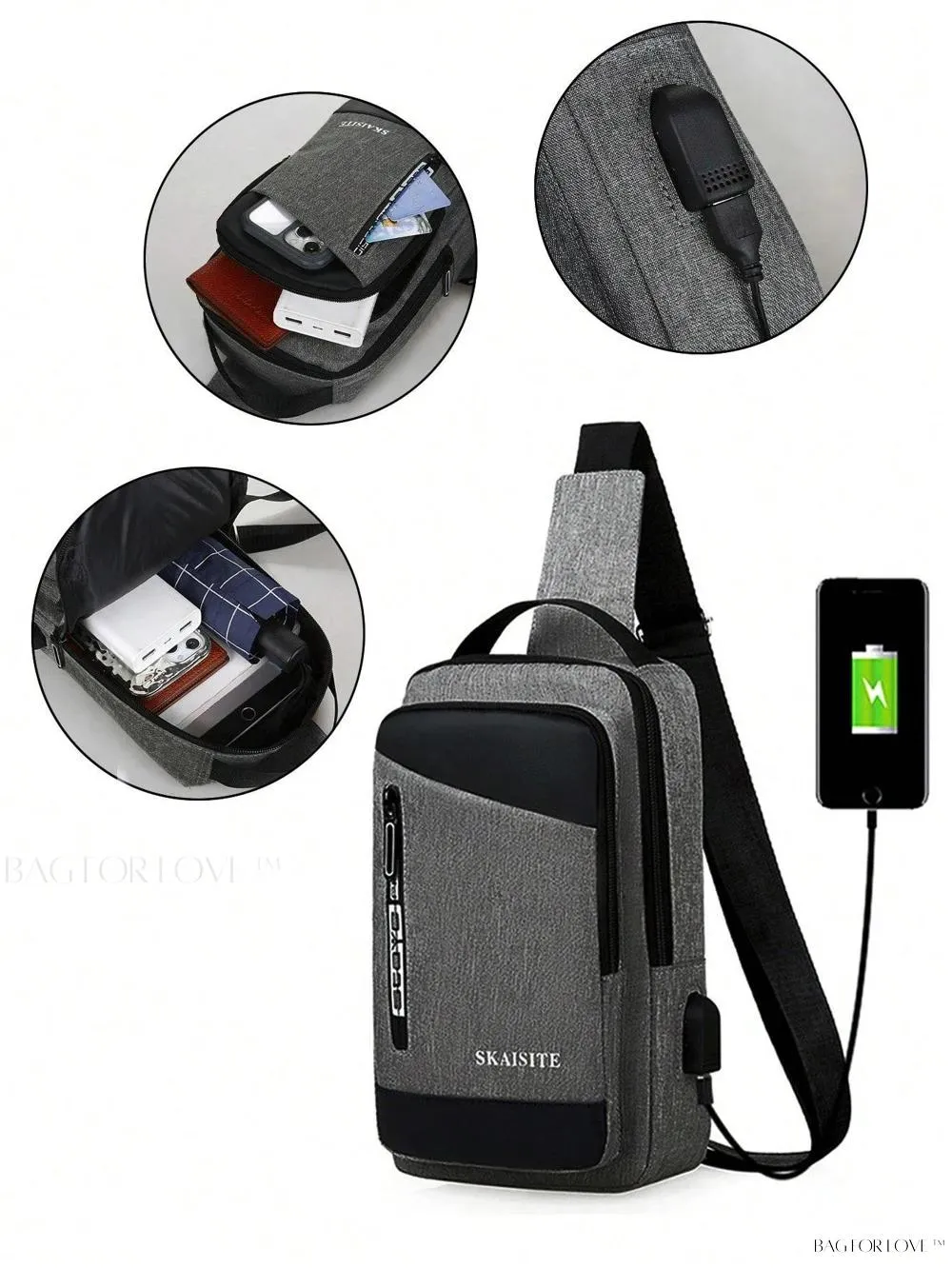 BagForLove - Nylon Multifunctional Bag with Crossbody Design and Large Capacity