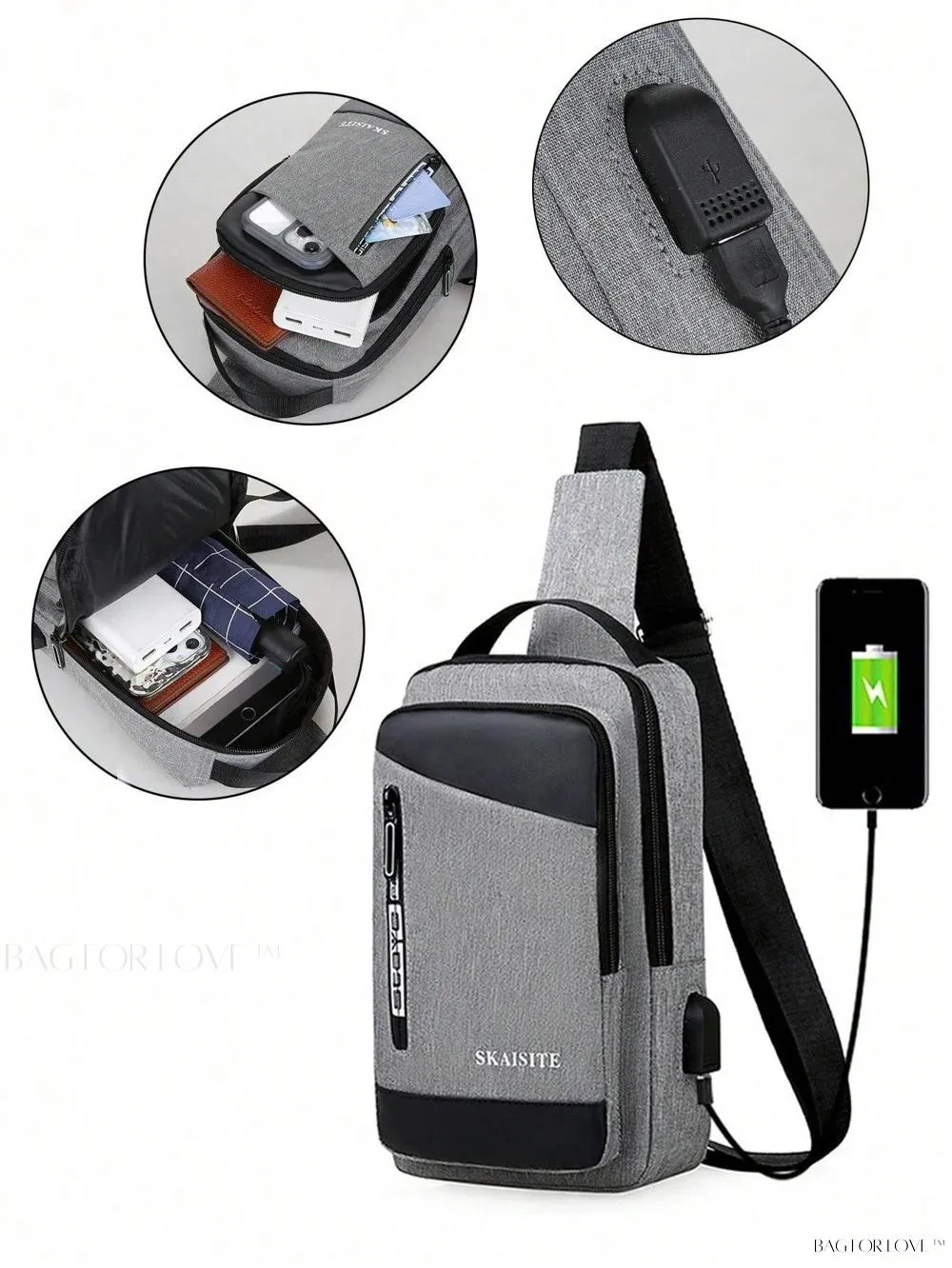 BagForLove - Nylon Multifunctional Bag with Crossbody Design and Large Capacity
