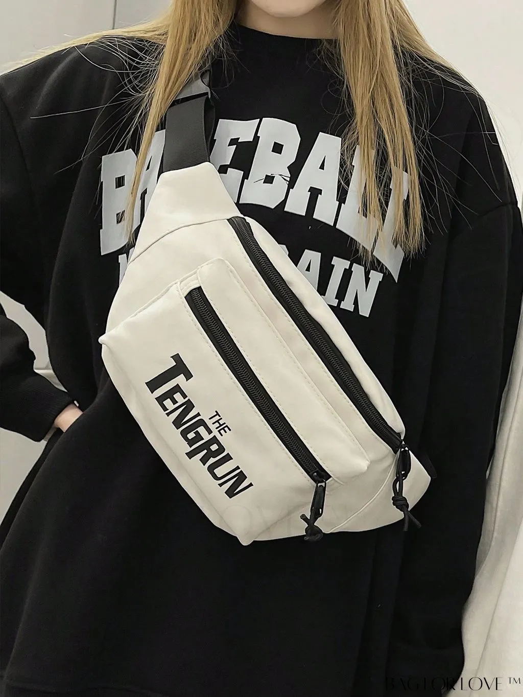 BagForLove - Premium Adjustable Strap Fanny Pack with Graphic Design and Convenient Zipper Release
