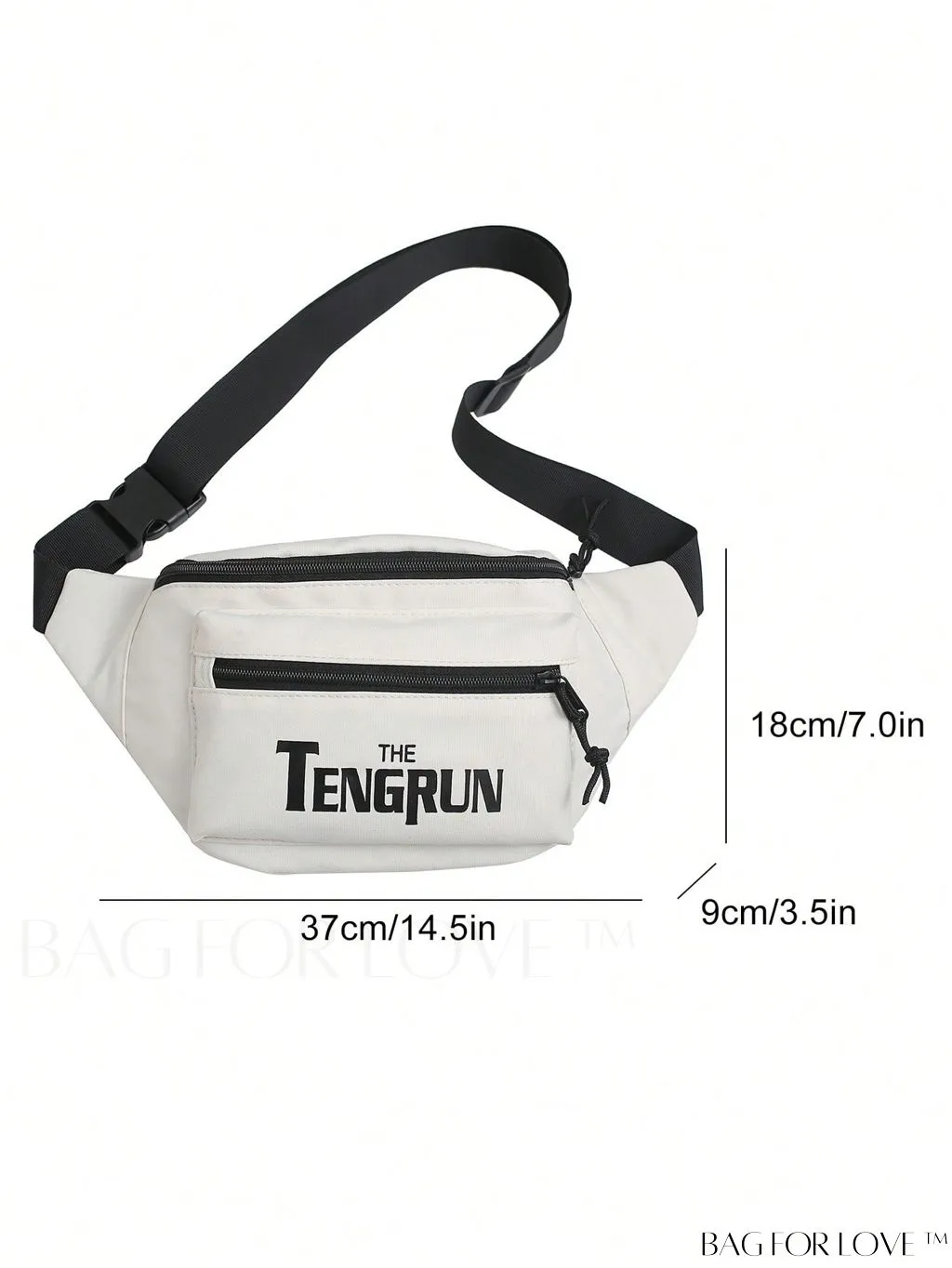 BagForLove - Premium Adjustable Strap Fanny Pack with Graphic Design and Convenient Zipper Release