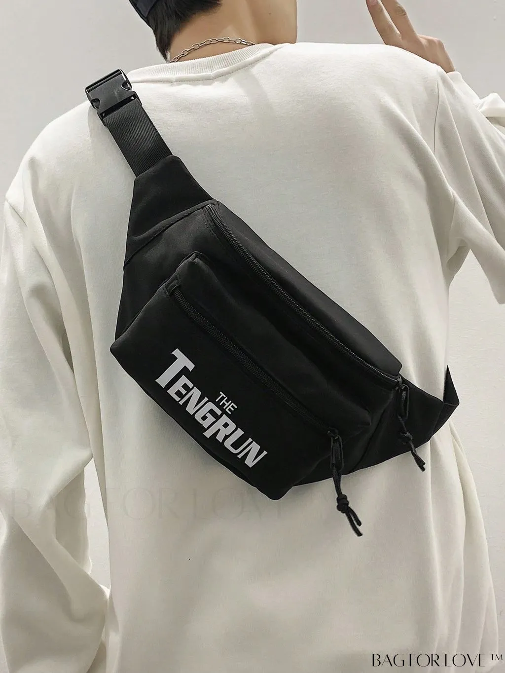 BagForLove - Premium Adjustable Strap Fanny Pack with Graphic Design and Convenient Zipper Release