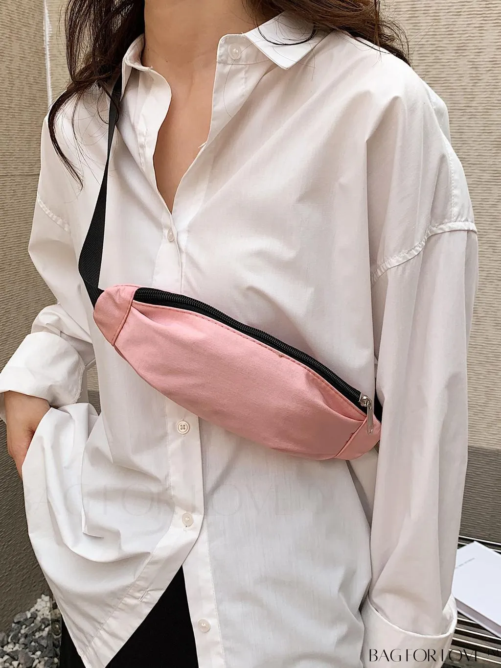 BagForLove - Stylish & Practical Medium Zipper Waist Bag for Outdoor Sports - Minimalist Design