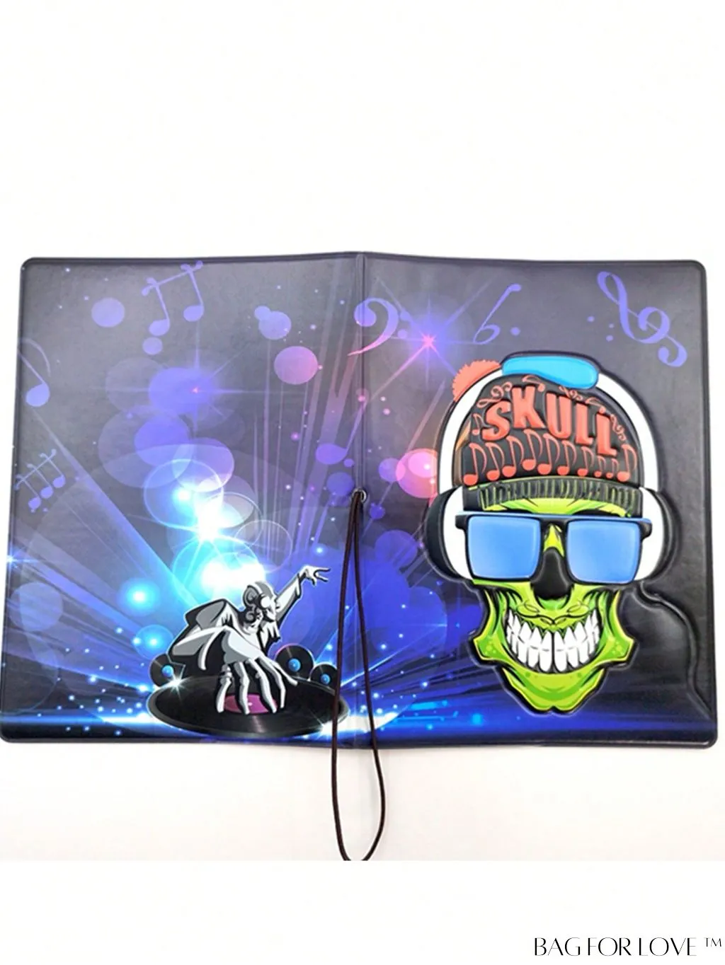 BagForLove - Stylish Passport Case with Skull Graphic Design - Sleek Bifold Design