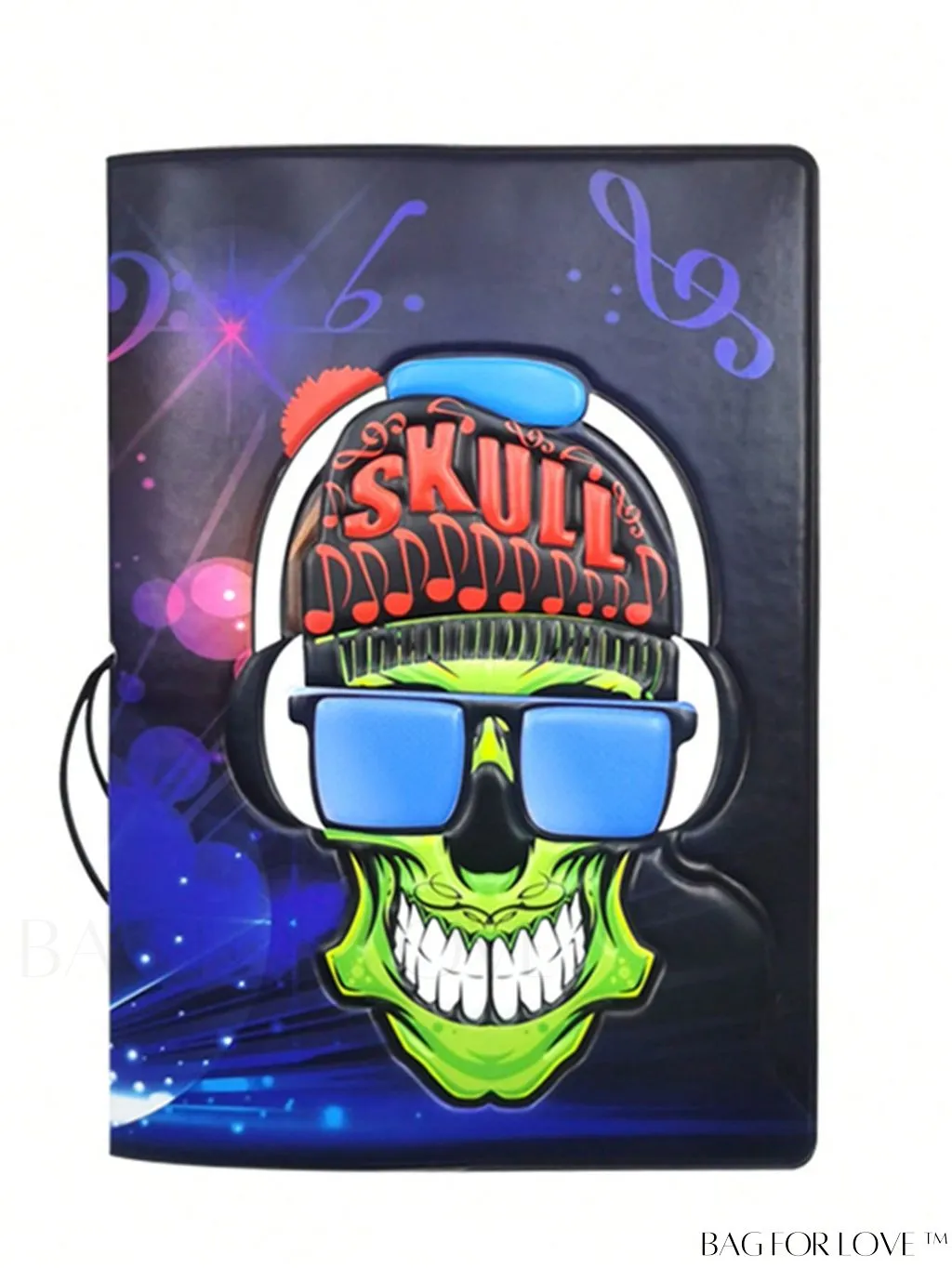 BagForLove - Stylish Passport Case with Skull Graphic Design - Sleek Bifold Design