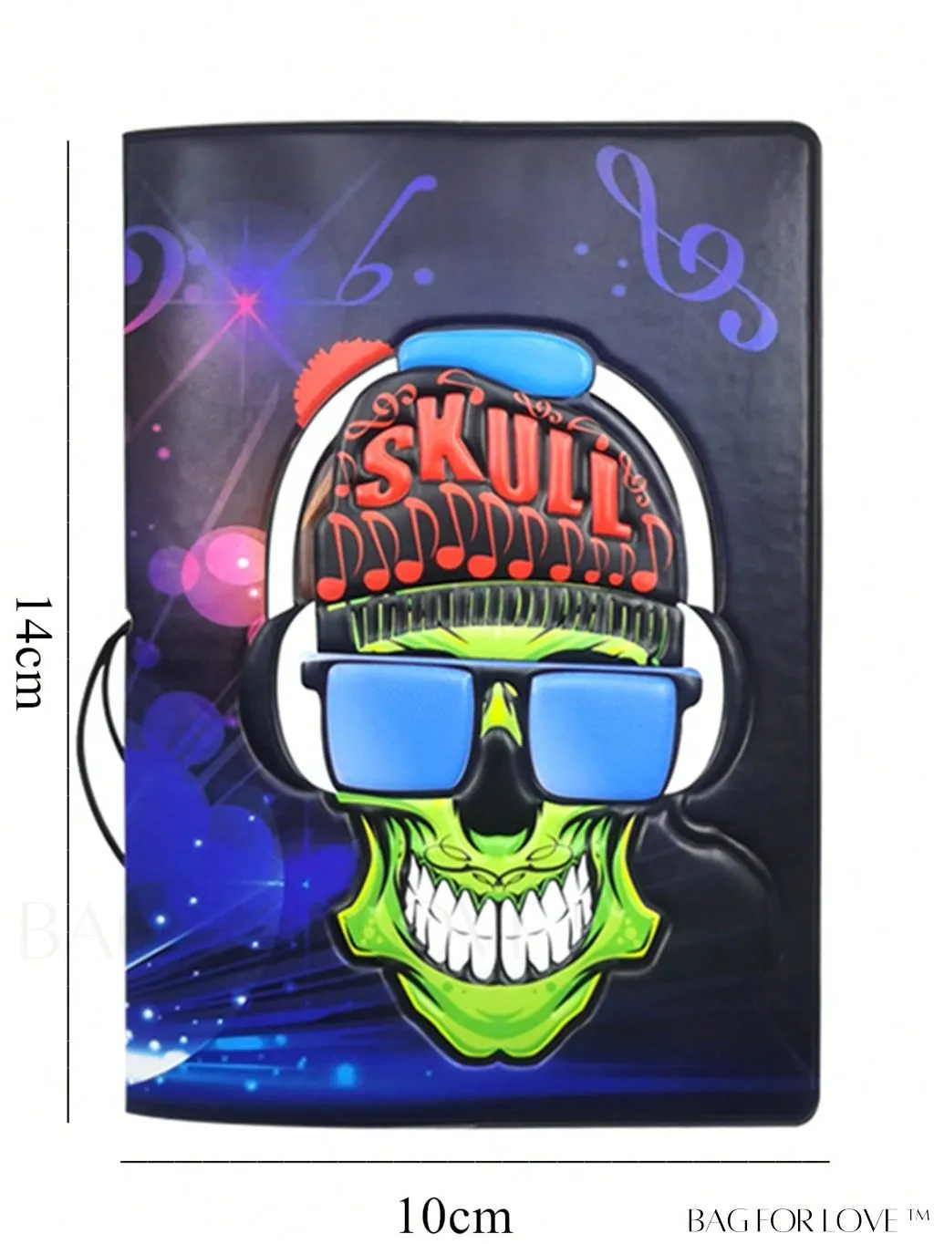 BagForLove - Stylish Passport Case with Skull Graphic Design - Sleek Bifold Design