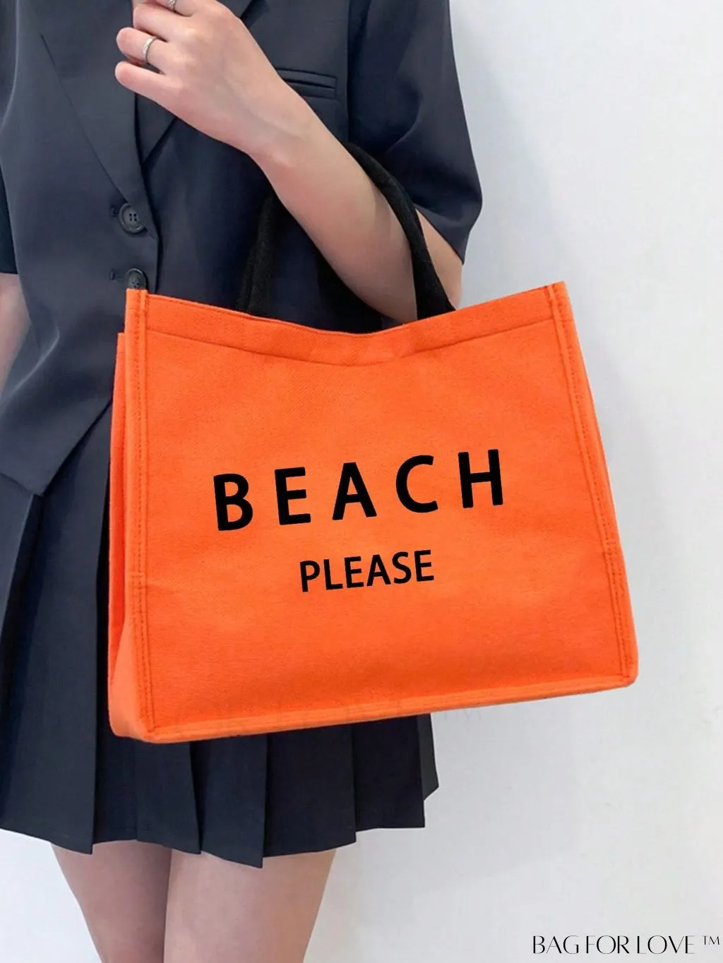 BagForLove - Stylish Woven Straw Beach Bag: Graphic Design, Large Capacity, Ideal for Womens Swim, Shopping, and Travel