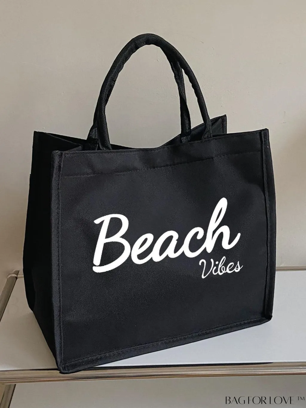 BagForLove - Stylish Woven Straw Beach Bag: Graphic Design, Large Capacity, Ideal for Womens Swim, Shopping, and Travel