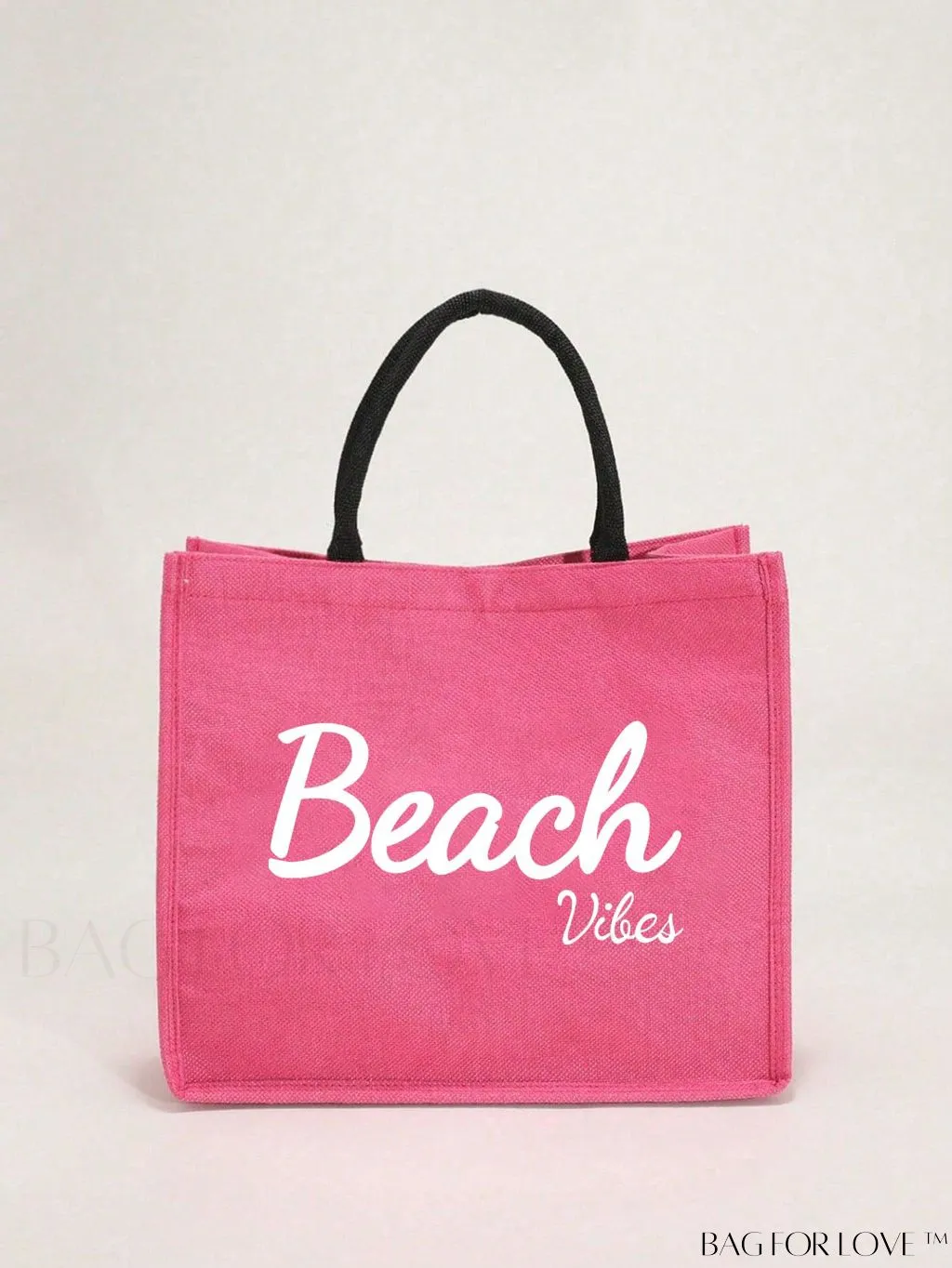BagForLove - Stylish Woven Straw Beach Bag: Graphic Design, Large Capacity, Ideal for Womens Swim, Shopping, and Travel