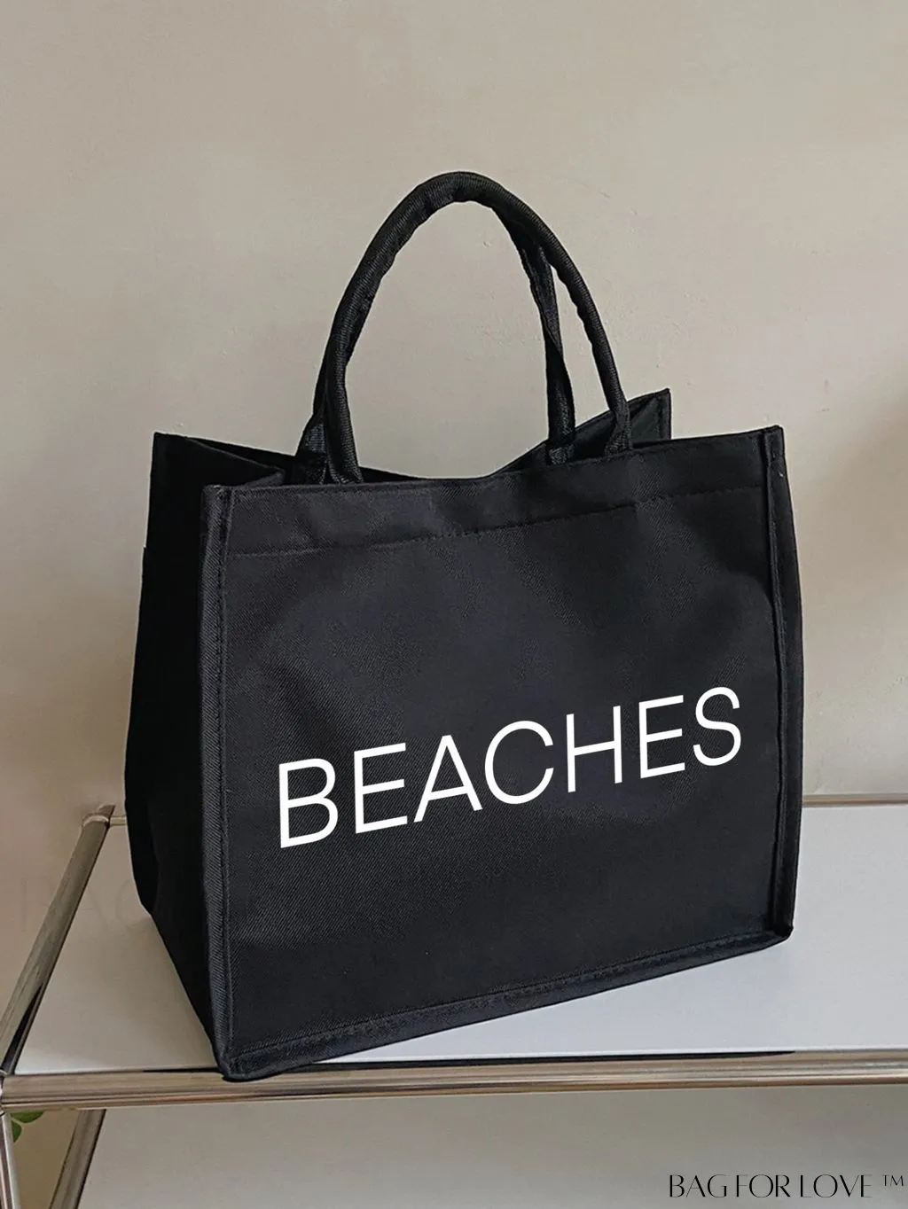 BagForLove - Stylish Woven Straw Beach Bag: Graphic Design, Large Capacity, Ideal for Womens Swim, Shopping, and Travel
